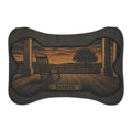 Personalized Dog Feeding Mat – Porch Rocker | Custom Name, Non-Slip Bone Shape