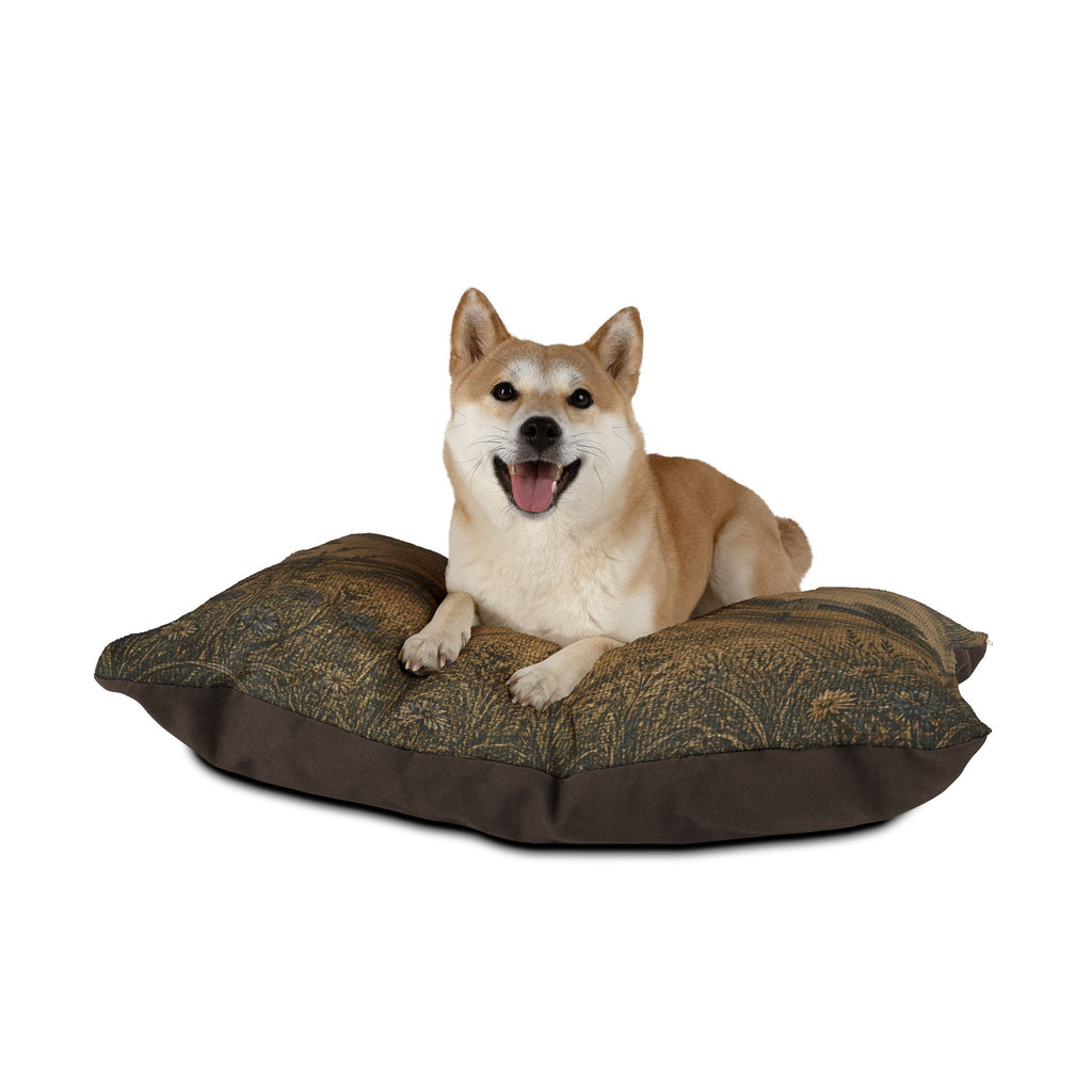 Washable Dog Bed – Linen Field & Barn | Soft Fleece Pet Bed, 3 Sizes