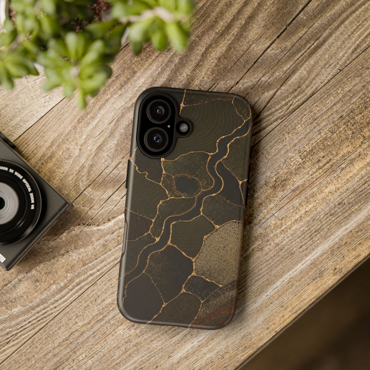 iPhone Case – Mended Ground Kintsugi | Tough Dual-Layer Case, iPhone 11–17