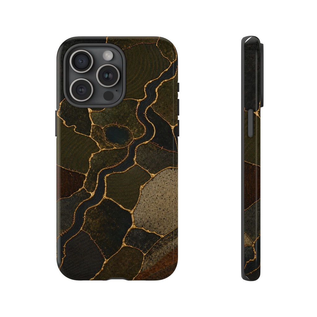 iPhone Case – Mended Ground Kintsugi | Tough Dual-Layer Case, iPhone 11–17