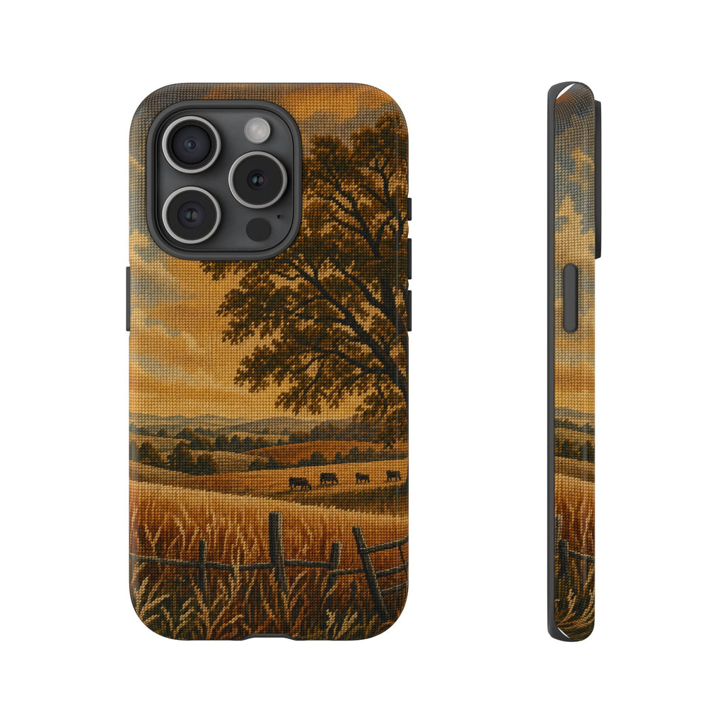 iPhone Case – Long Season Needlepoint | Tough Dual-Layer Case, iPhone 11–17