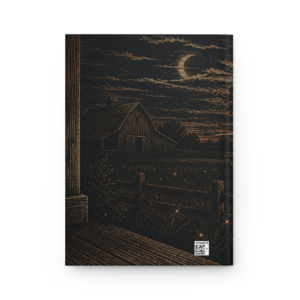 Firefly Hardcover Lined Journal – Night Linocut Fireflies | 150-Page Notebook, 5.75x8