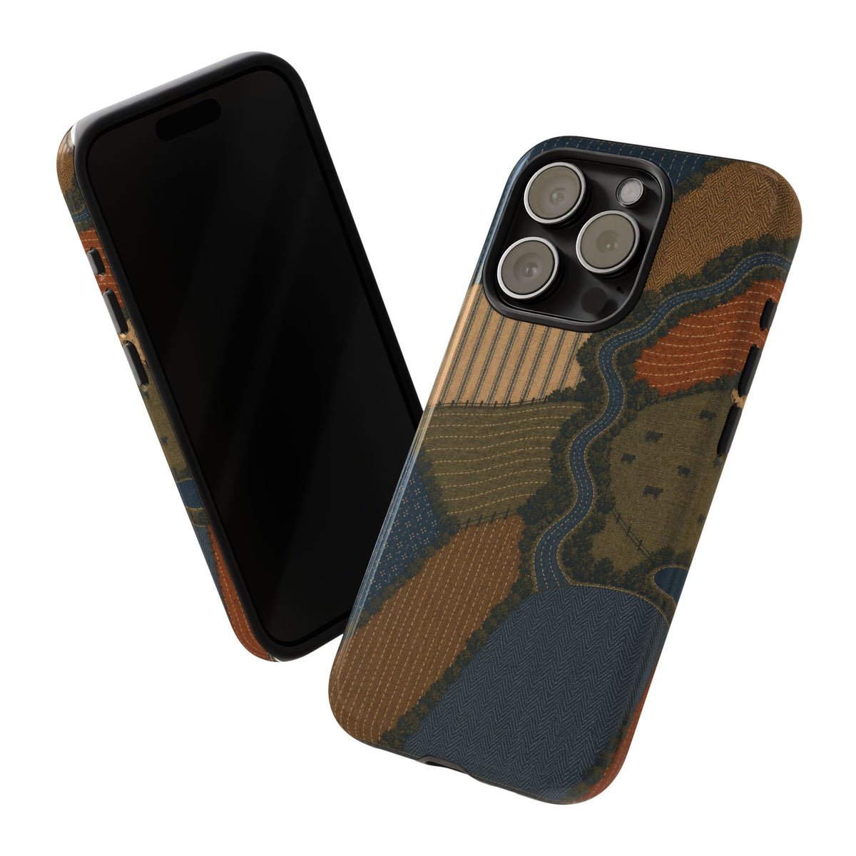 iPhone Case – Harvest From Above Patchwork | Tough Dual-Layer Case, iPhone 11–17