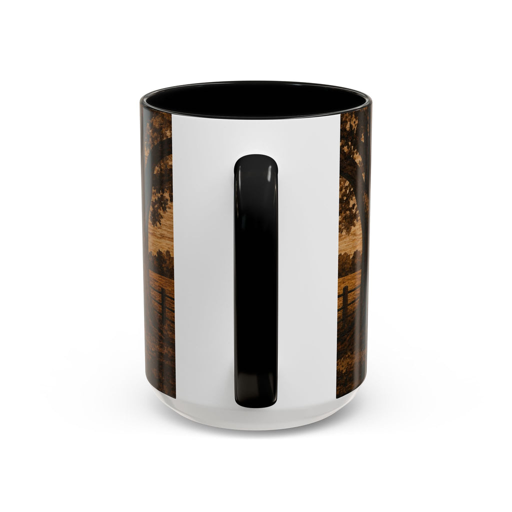 Farmhouse Coffee Mug – Marquetry Live-Oak Lane | Ceramic Accent Mug, 11oz or 15oz