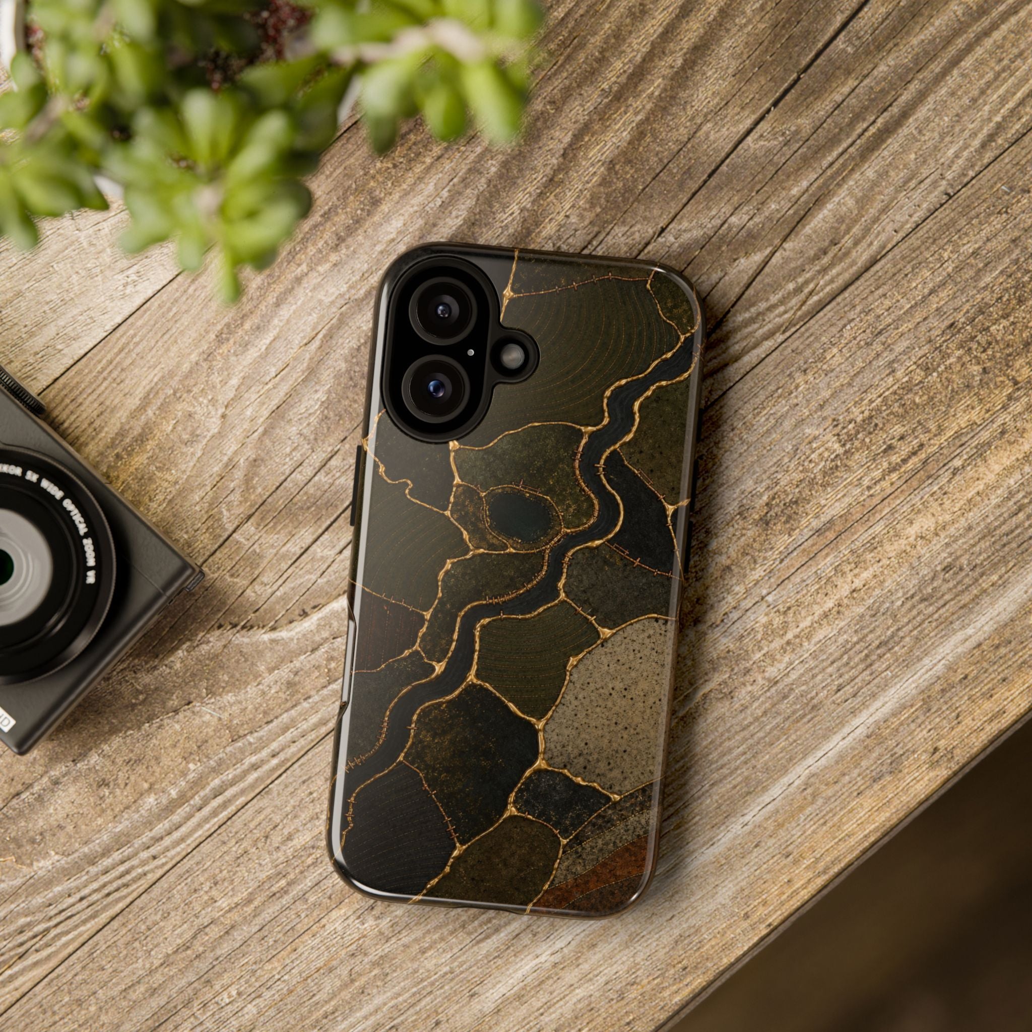 iPhone Case – Mended Ground Kintsugi | Tough Dual-Layer Case, iPhone 11–17