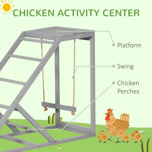 The Chicken Playground — Perch, Swing & Ladder