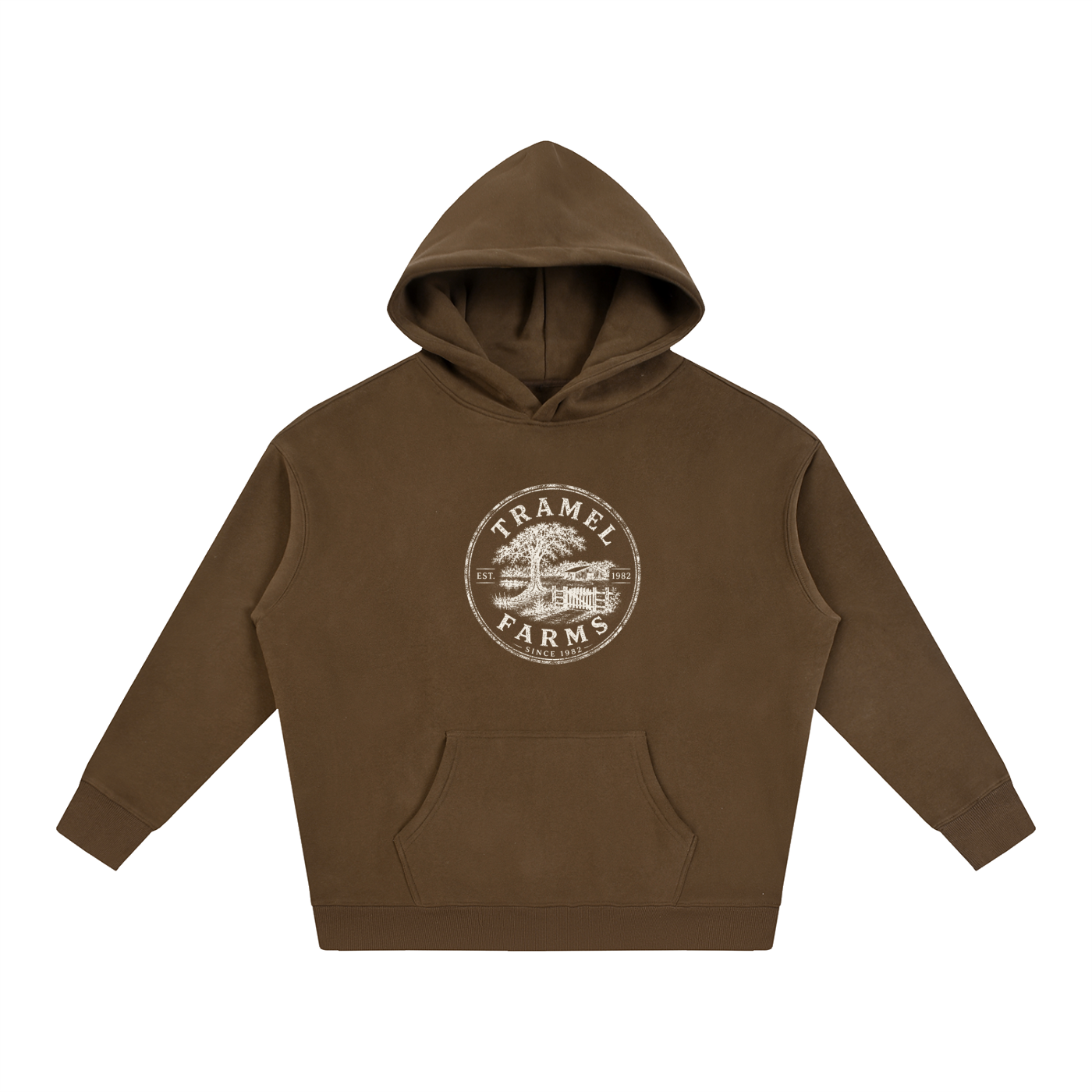 Tramel Farms Badge Hoodie — Oversized Fleece