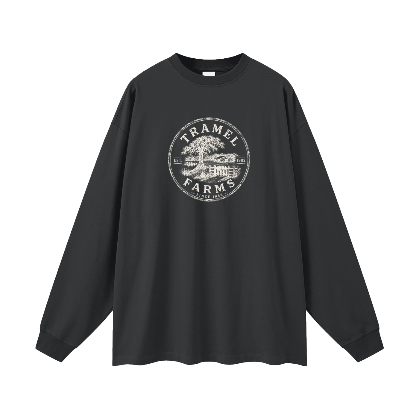 Tramel Farms Badge Long Sleeve — Heavy Cotton
