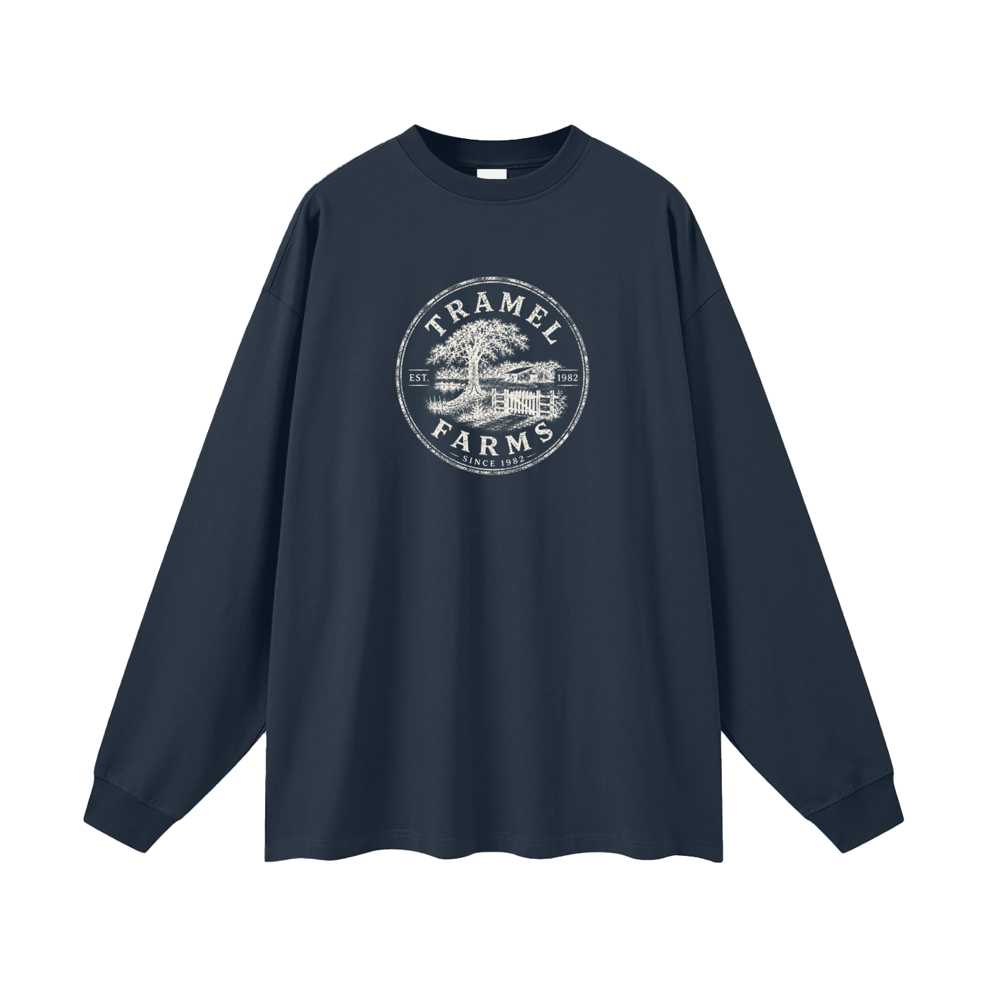 Tramel Farms Badge Long Sleeve — Heavy Cotton
