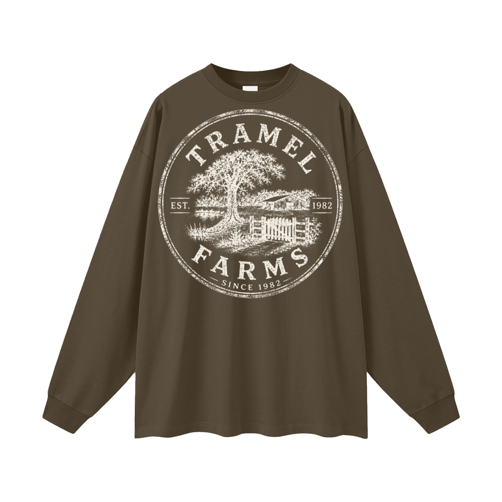Tramel Farms Badge Long Sleeve — Heavy Cotton