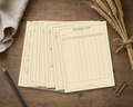Pappy's Garden Bundle sheets fanned on a farmhouse worktable