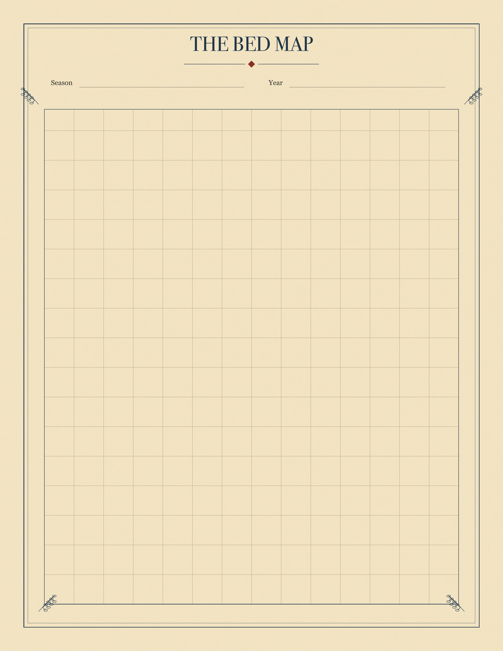 The Bed Map sheet
