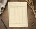 The Chore Chart on a farmhouse worktable